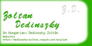 zoltan dedinszky business card